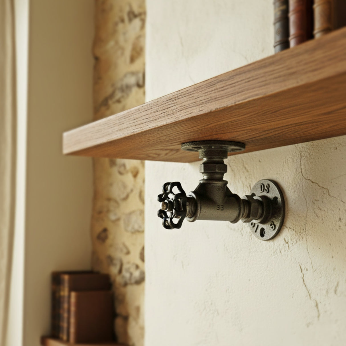 Winkel mit schwarzem Handrad | Modell 3