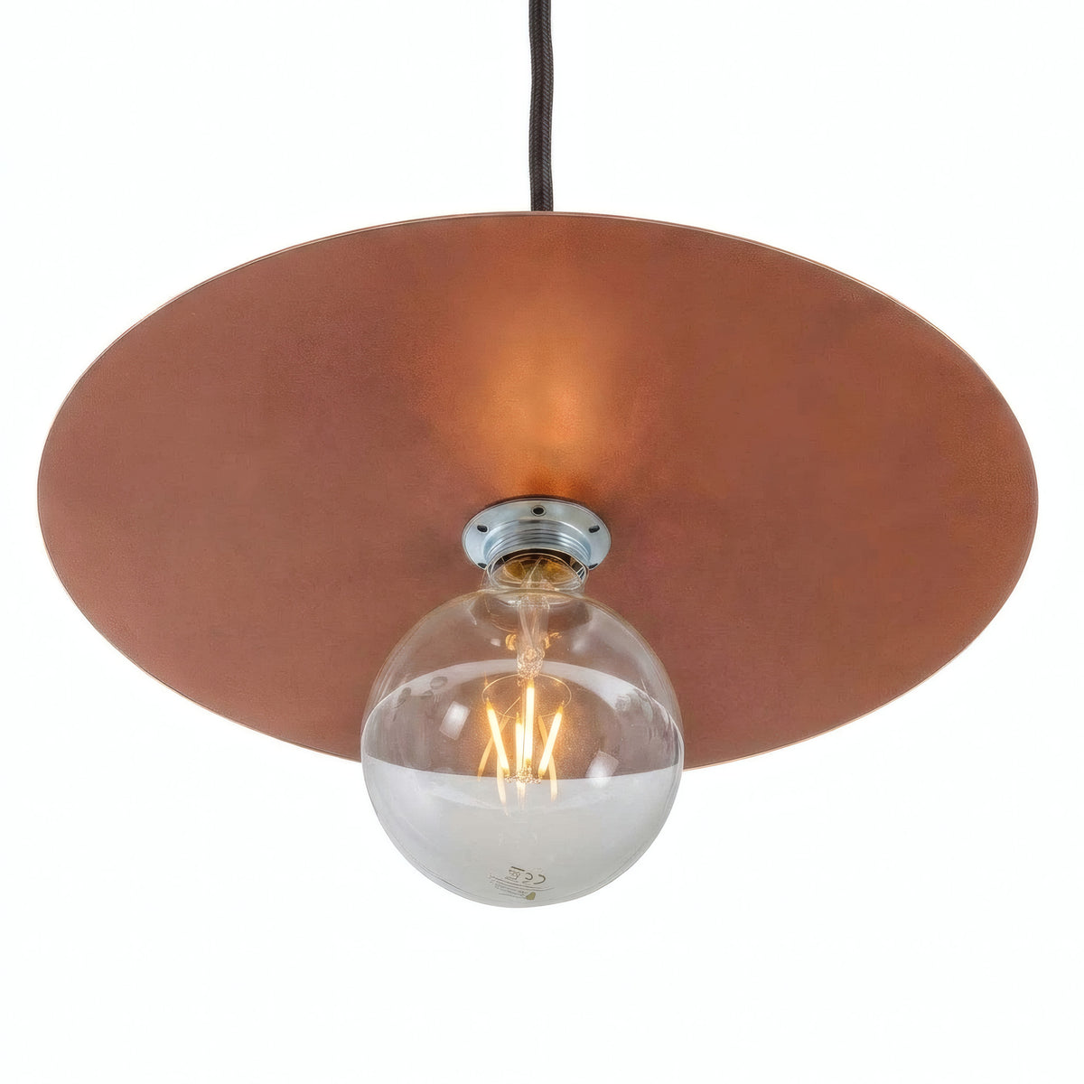 Scheiben-Lampenschirm aus Eisen Ø 40 cm für E27-Fassung — Kupfer