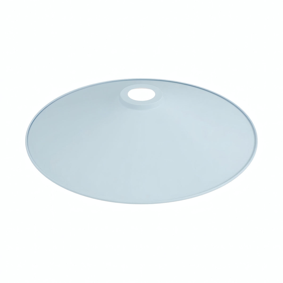 Flacher emaillierter Lampenschirm Ø 30 cm für E27-Fassung — Himmelblau