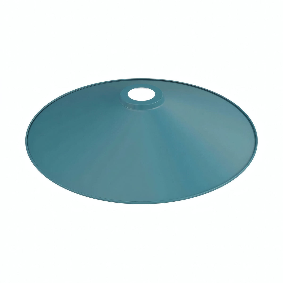 Flacher emaillierter Lampenschirm Ø 30 cm für E27-Fassung — Petrol