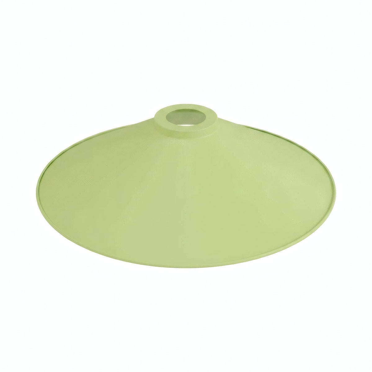 Flacher emaillierter Lampenschirm Ø 30 cm für E27-Fassung — Wiesengrün
