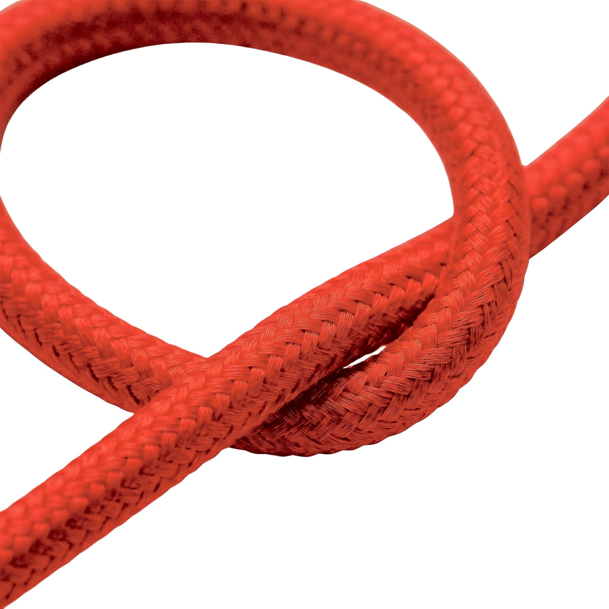 Rundes Textilkabel mit Seideneffekt – Feuerrot