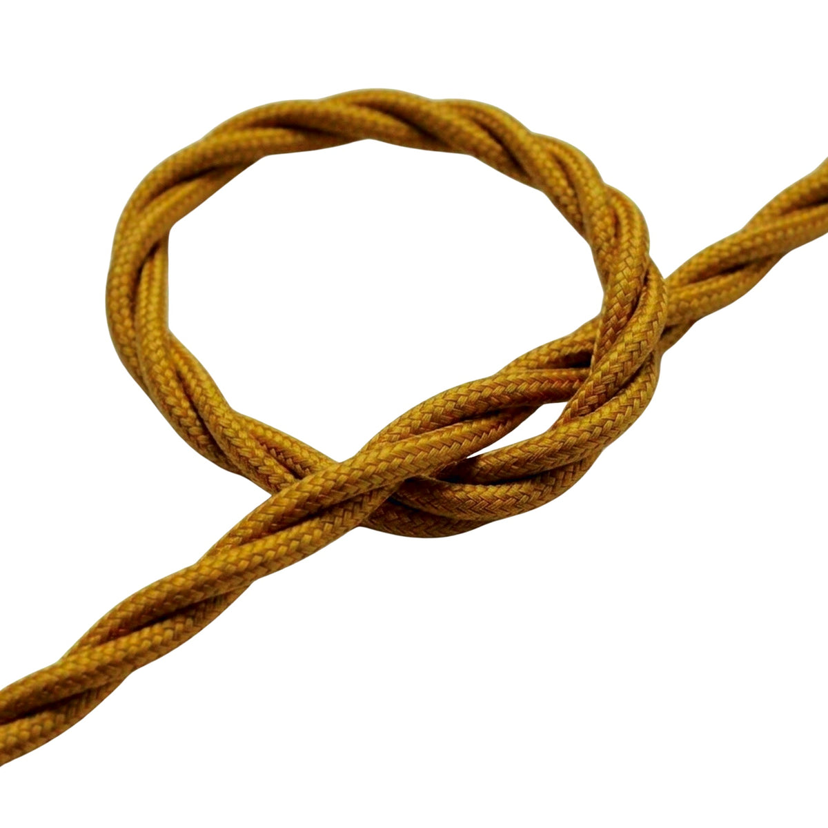 Verdrilltes Textilkabel mit Seideneffekt – Gold