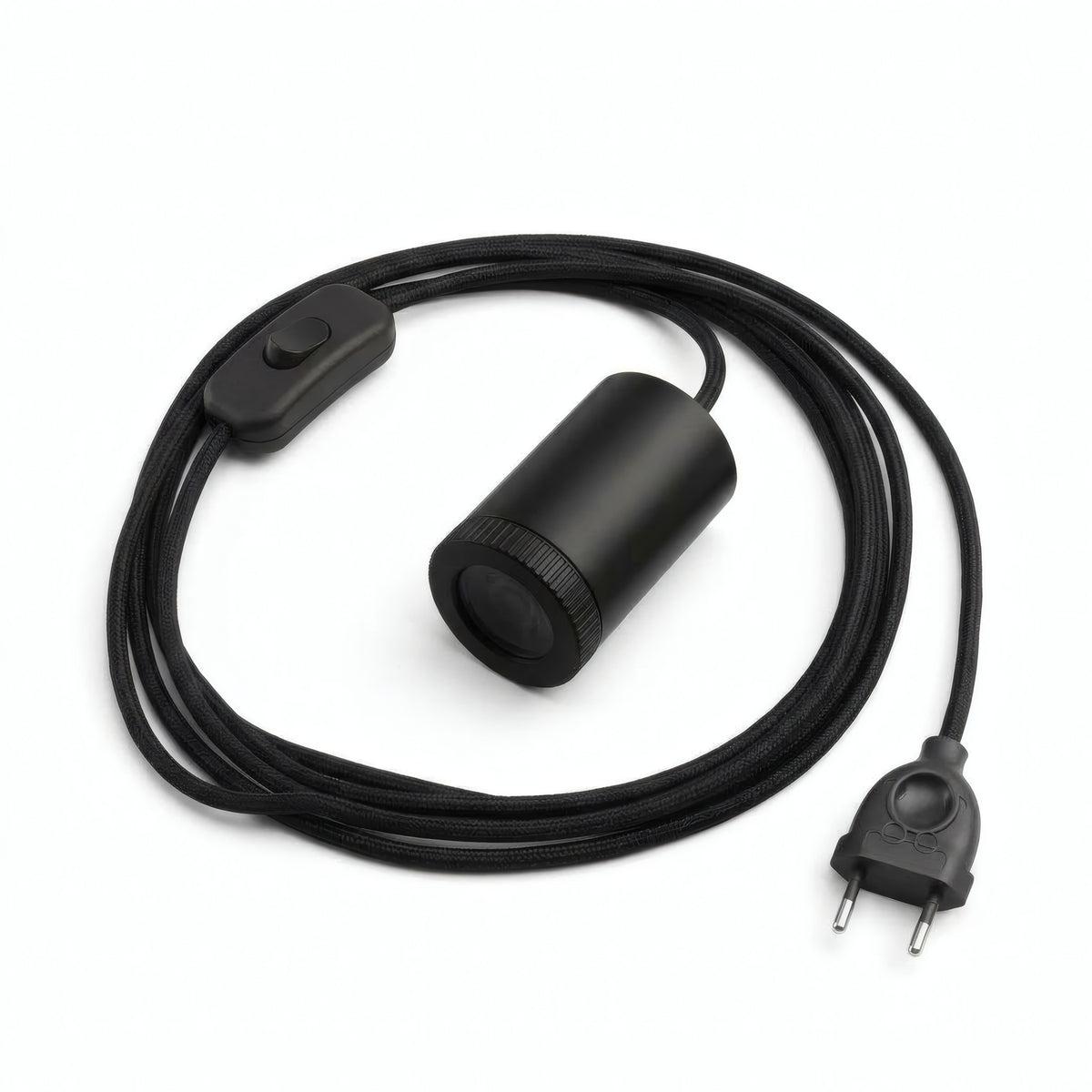 Mini-Spot GU10 mit Stecker, Ausführung Schwarz
