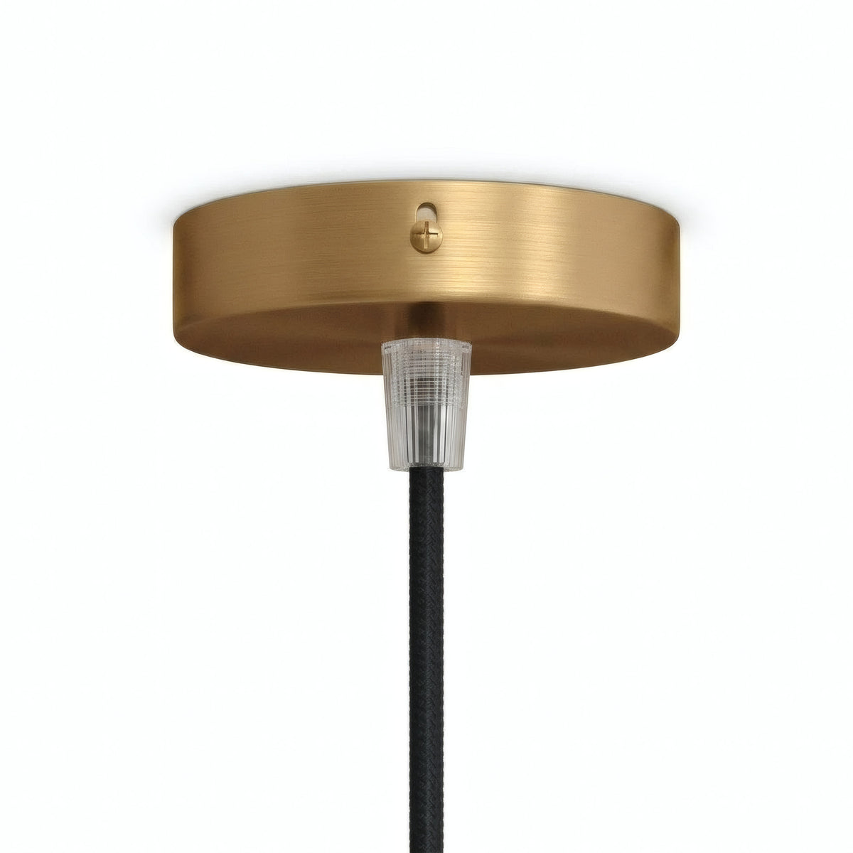 Zylindrischer Mini-Baldachin aus Metall, Ø 83 mm — 1 zentrale Bohrung / Konisch, Thermoplast / Satinierte Bronze