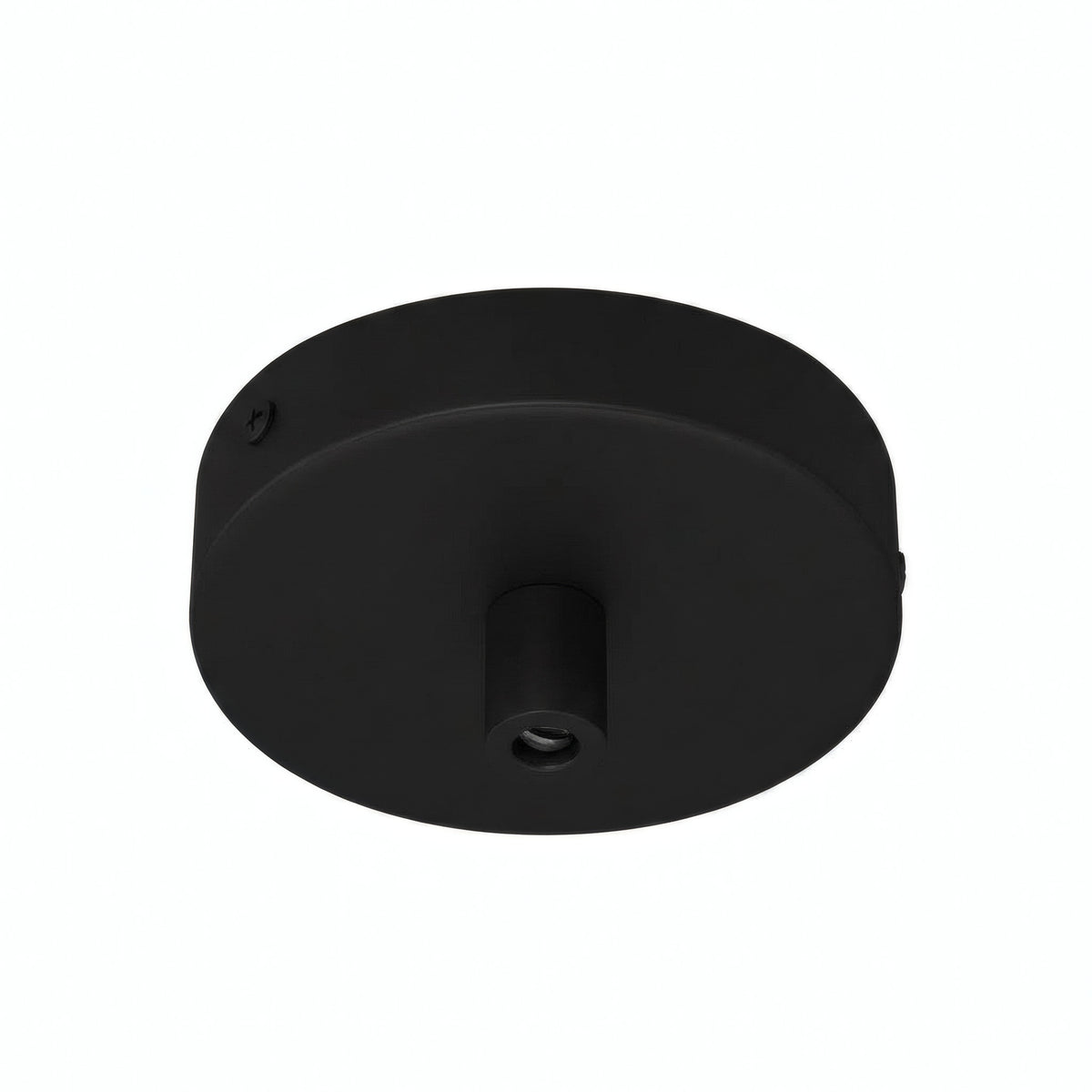 Zylindrischer Mini-Baldachin aus Metall, Ø 83 mm — 1 zentrale Bohrung / Zylindrisch, Metall / Schwarz