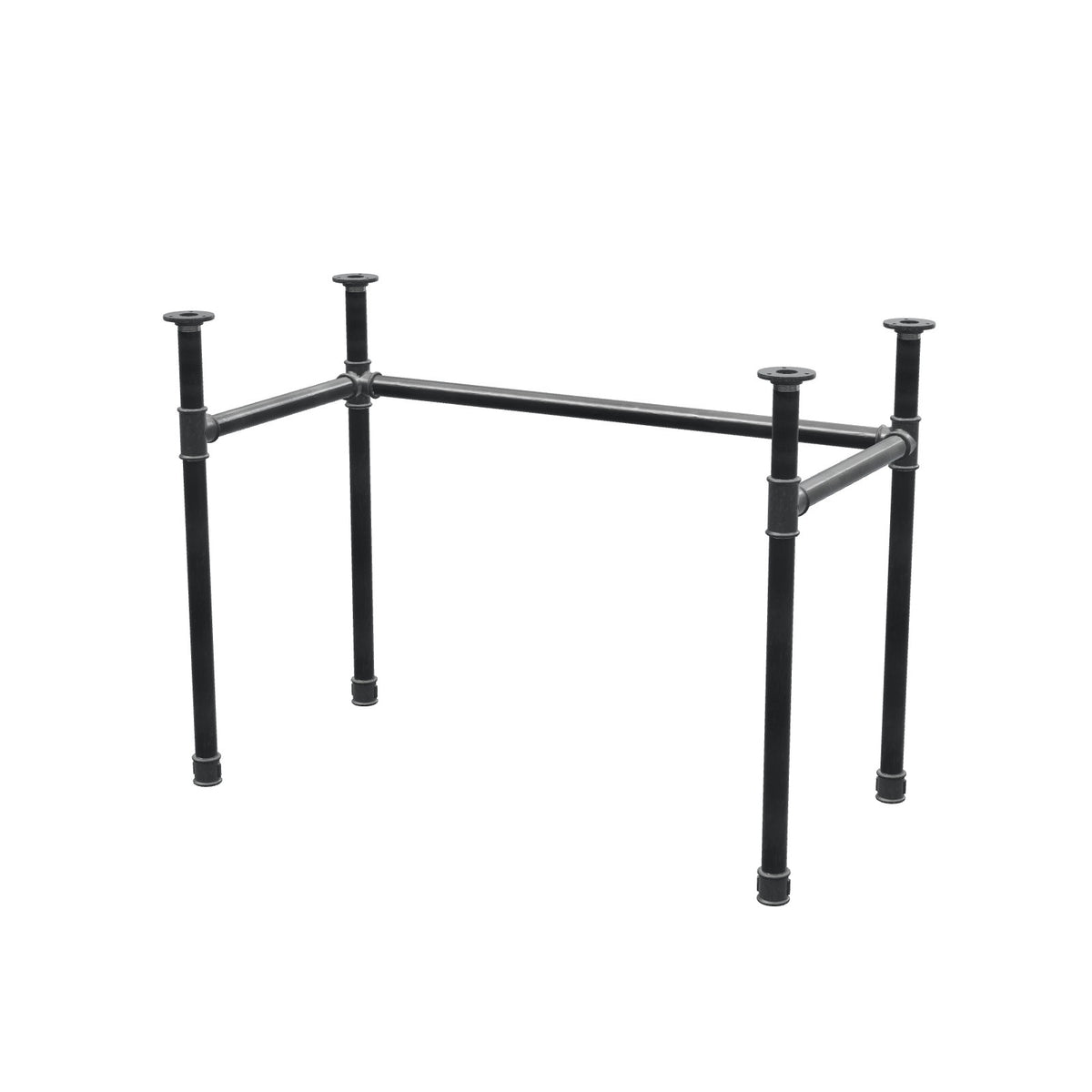 Schreibtisch-Gestell, U-Form, Gusseisen und Stahl Ø 34 mm, 102 × 52 cm, Höhe 72 cm