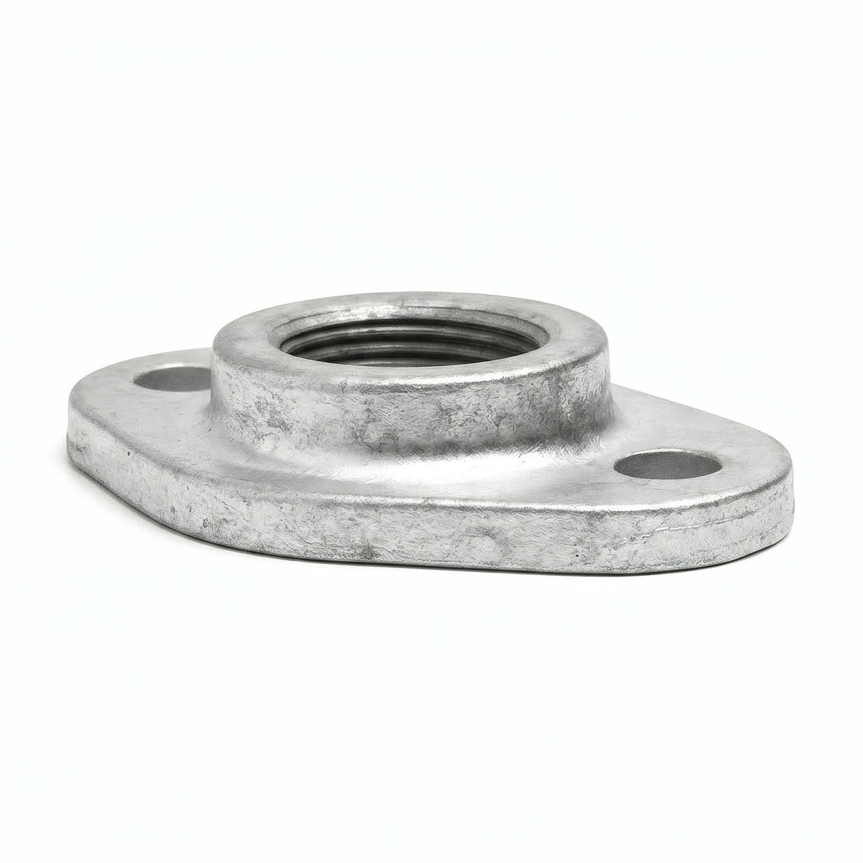 Platine ovale 2 trous fonte galvanisée - photo produit fond blanc 5