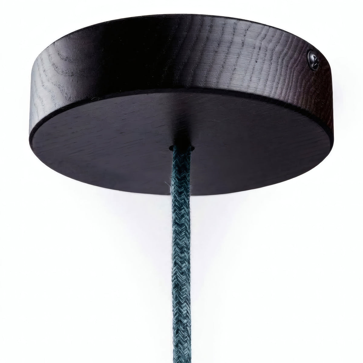 Runder Baldachin aus Holz, Ø 120 mm — Wengé-Optik