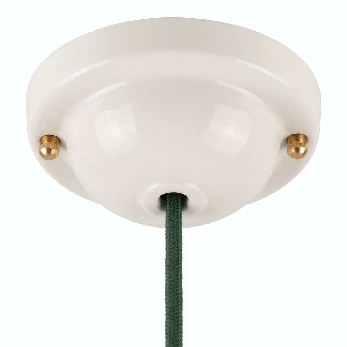 Baldachin aus glasierter Keramik — Ø 130 mm / Weiß