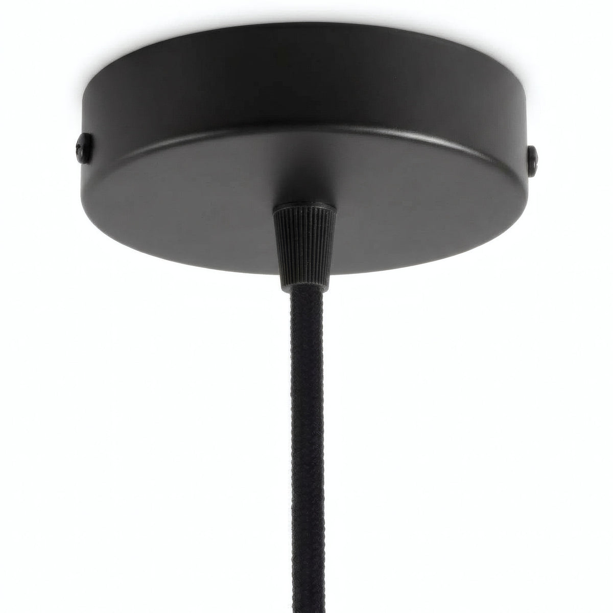 Zylindrischer Baldachin aus Metall, Ø 120 mm — Konisch, Thermoplast / Schwarz