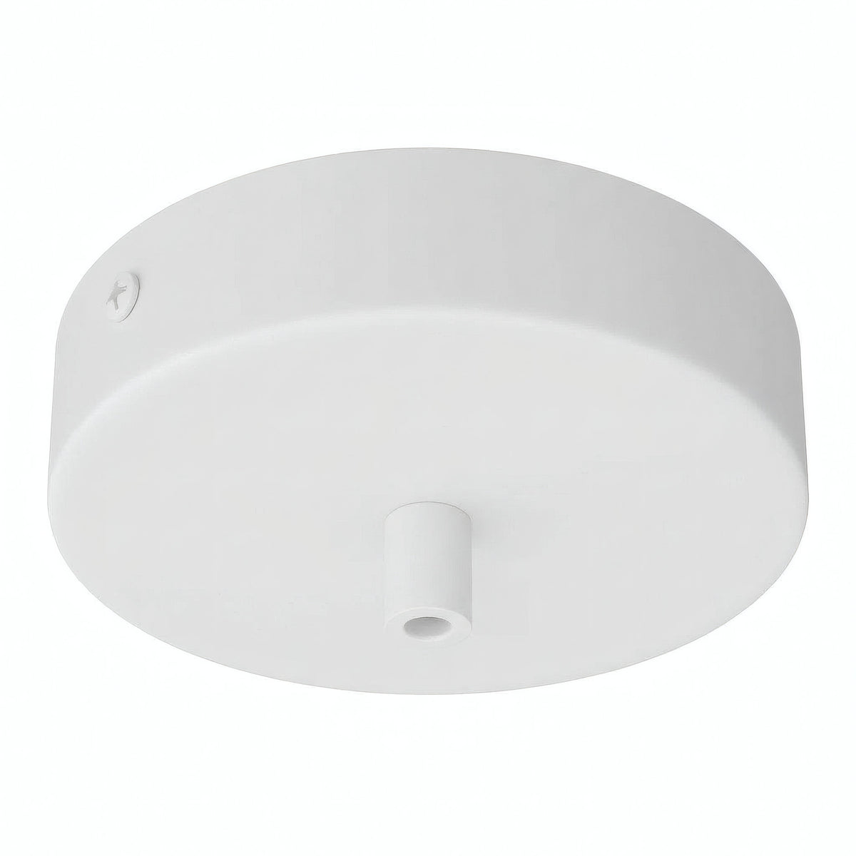 Zylindrischer Baldachin aus Metall, Ø 120 mm — Zylindrisch, Metall / Weiß matt