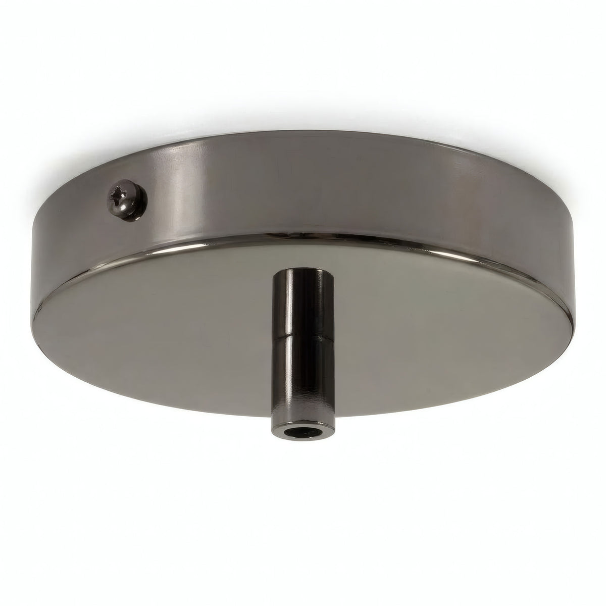 Zylindrischer Baldachin aus Metall, Ø 120 mm — Zylindrisch, Metall / Schwarze Perle