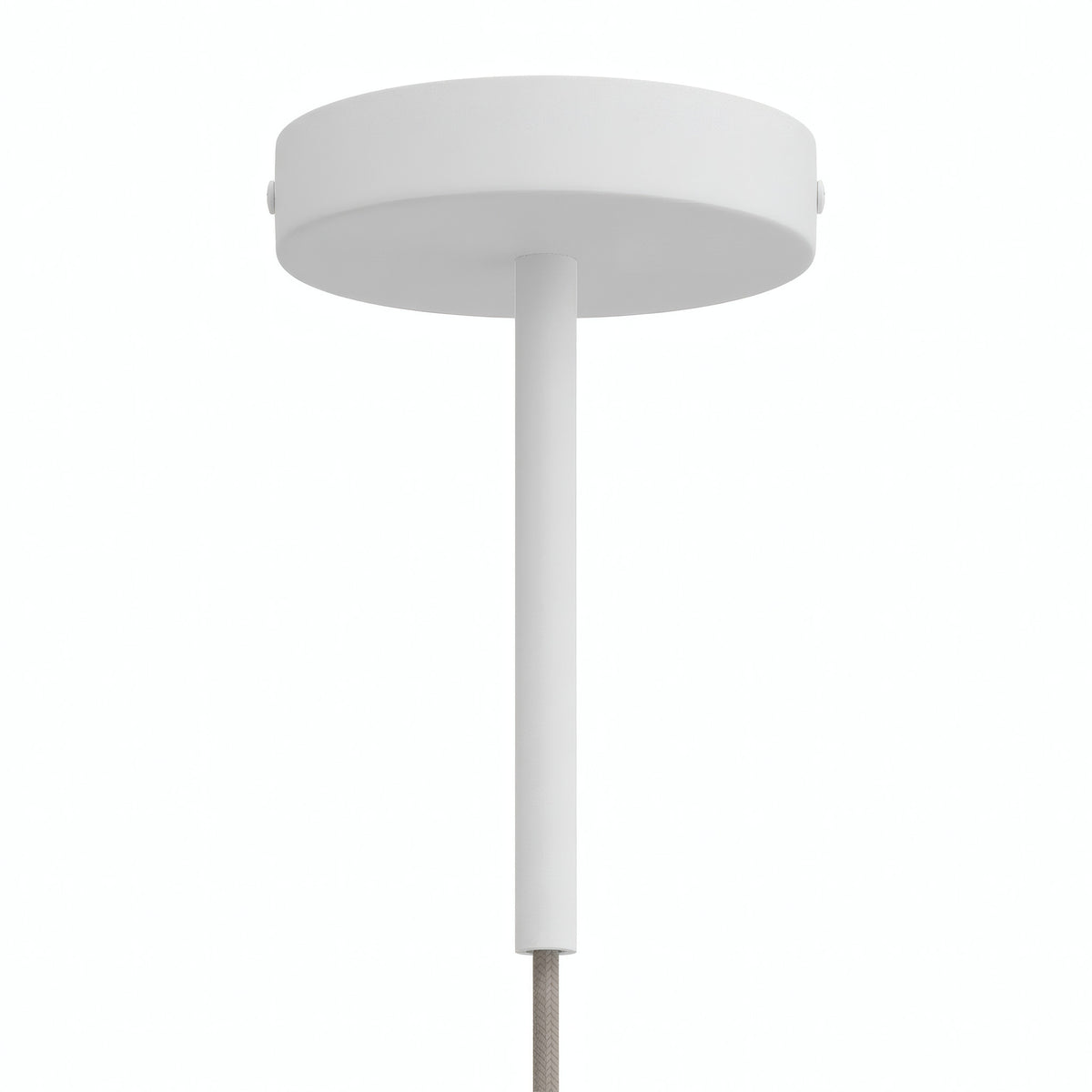 Zylindrischer Metallbaldachin mit 15-cm-Zugentlastung — Weiß matt
