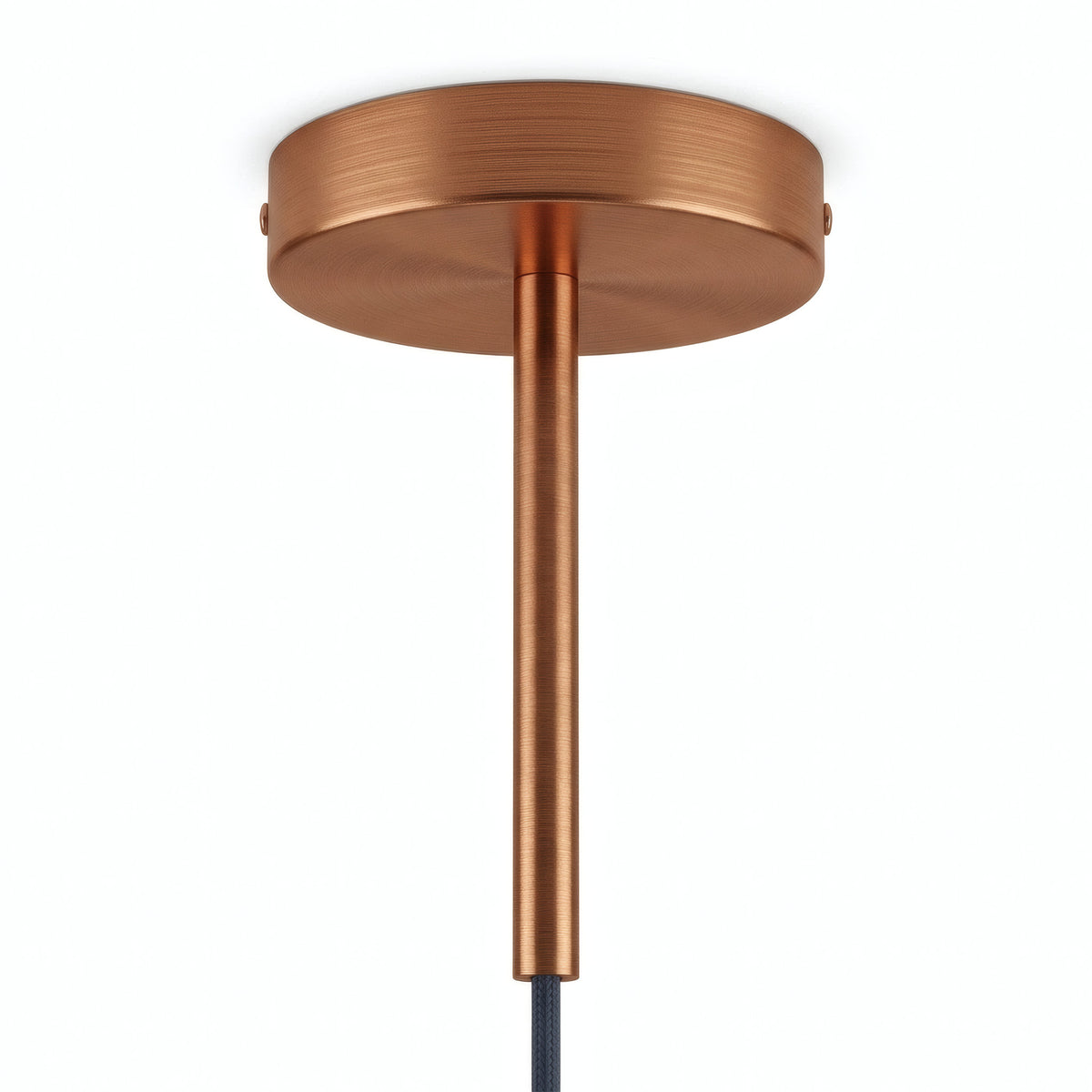 Zylindrischer Metallbaldachin mit 15-cm-Zugentlastung — Satiniertes Kupfer
