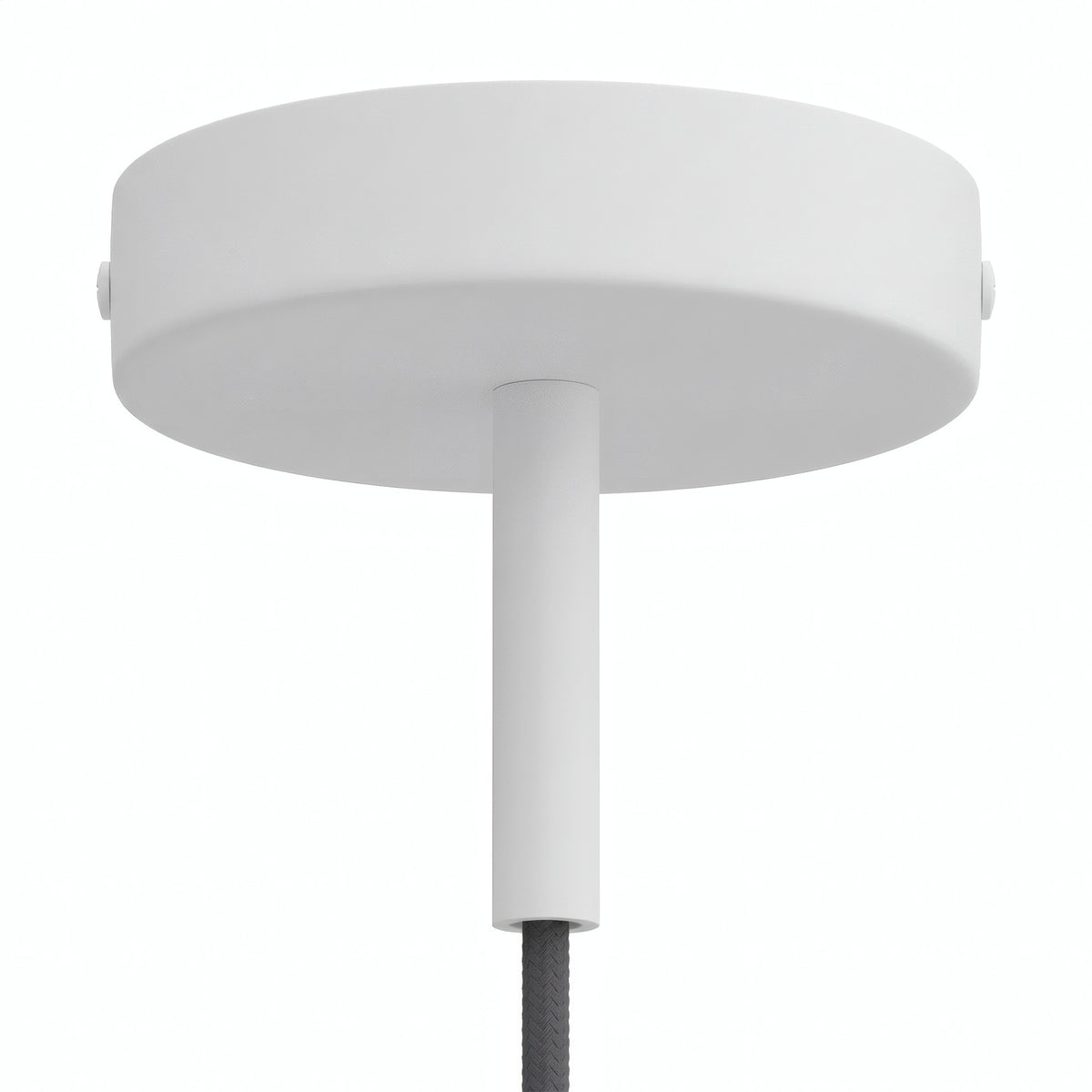 Zylindrischer Metallbaldachin mit 7-cm-Zugentlastung — Weiß matt