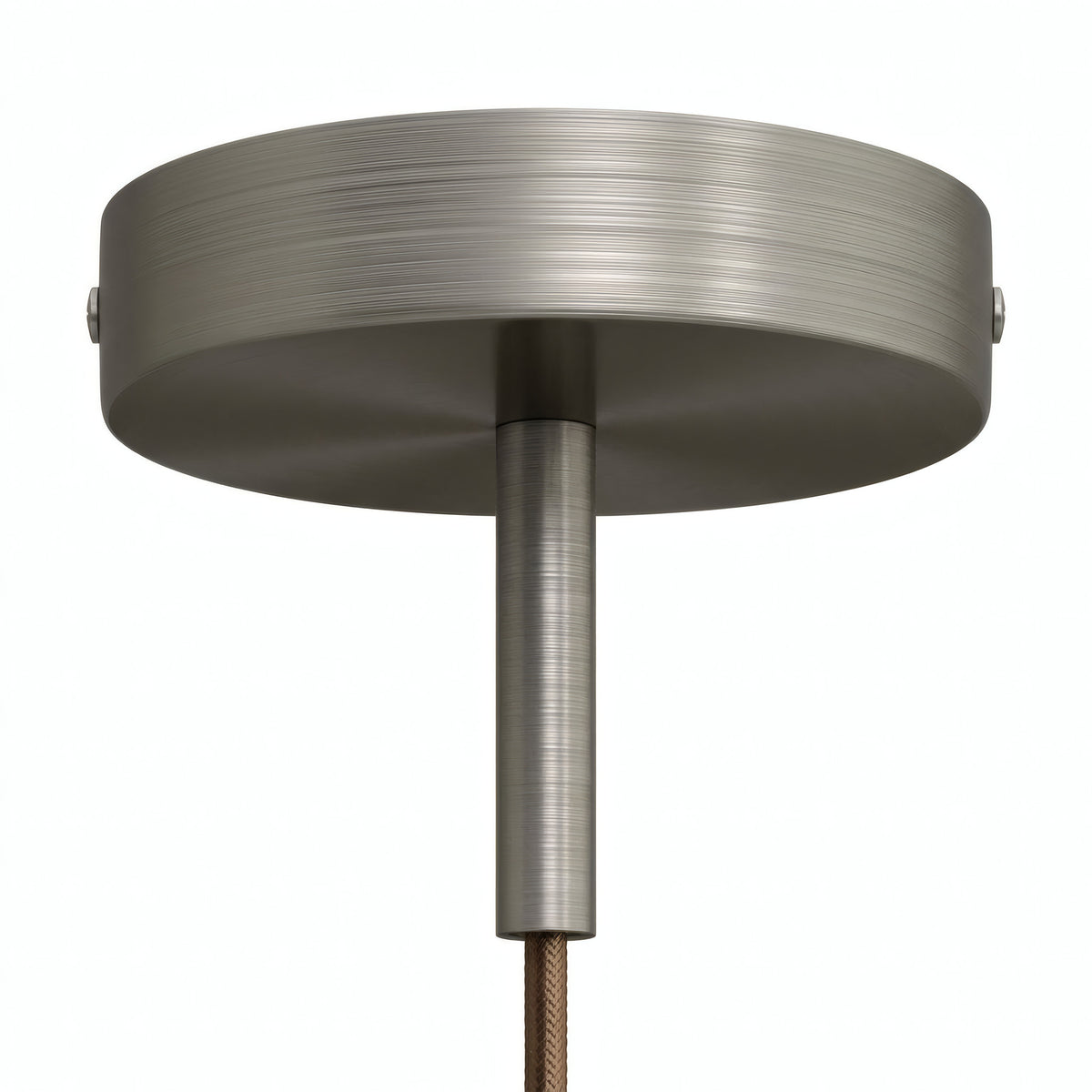 Zylindrischer Metallbaldachin mit 7-cm-Zugentlastung — Satiniertes Titan