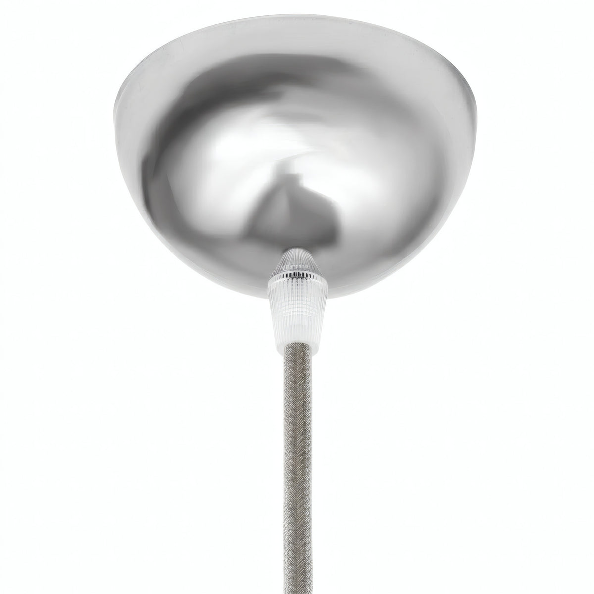 Halbkugelförmiger Baldachin aus Metall, Ø 100 mm — Chrom