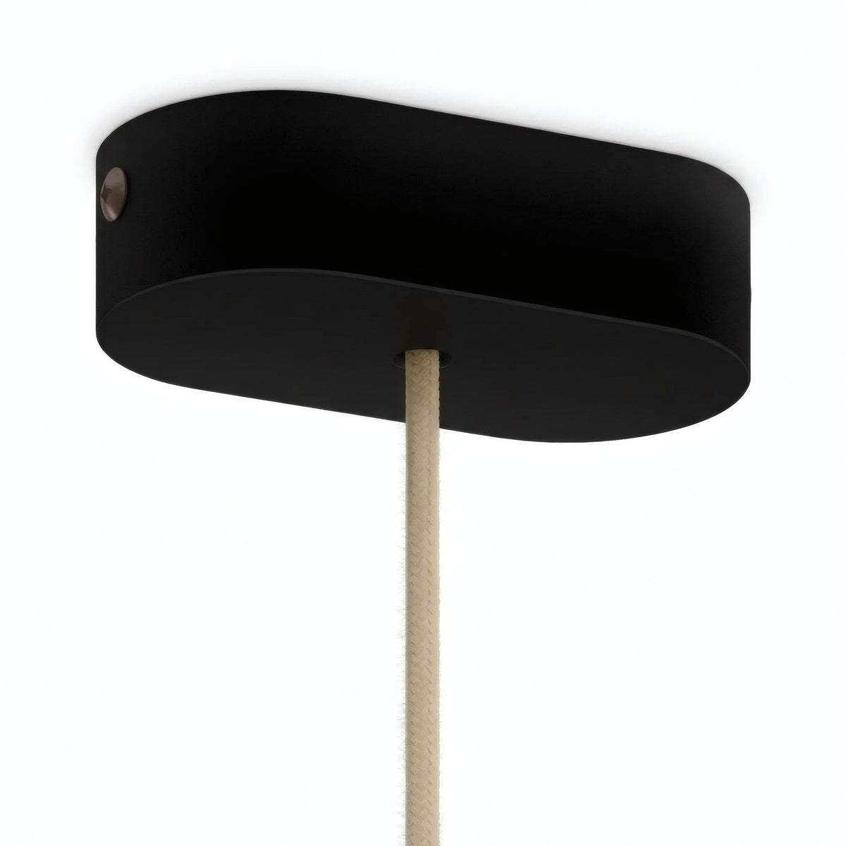 Ovaler Baldachin aus Holz, 120 × 51 mm — Schwarz