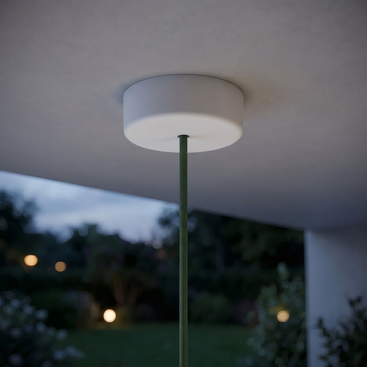 Baldachin aus Silikon für außen IP65, Ø 125 mm — Weiß