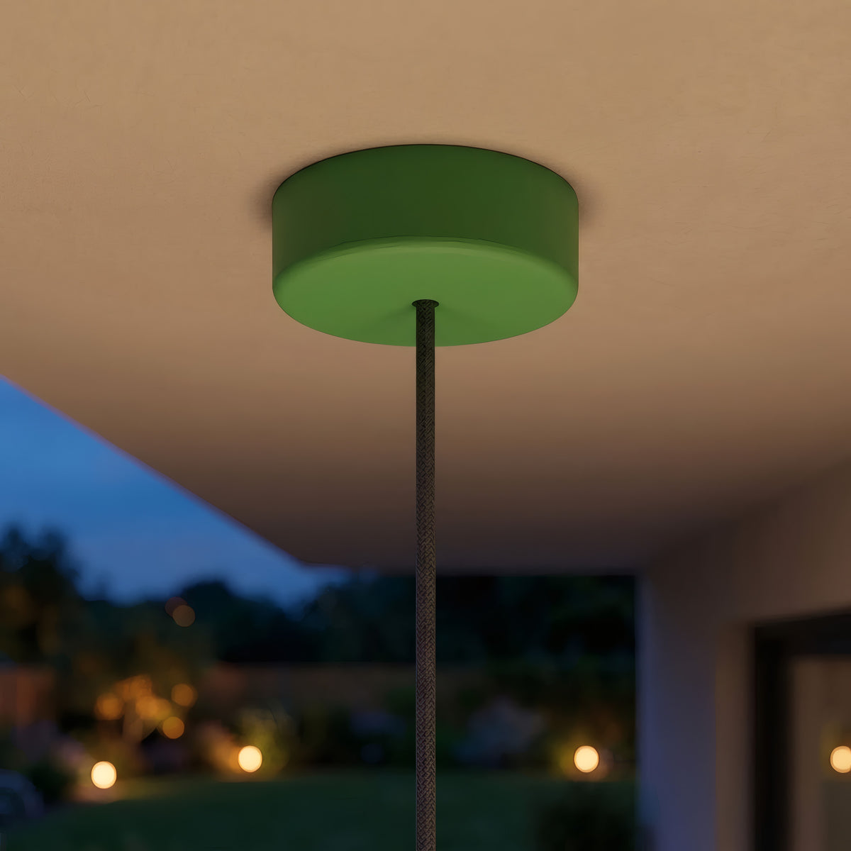 Baldachin aus Silikon für außen IP65, Ø 125 mm — Wiesengrün