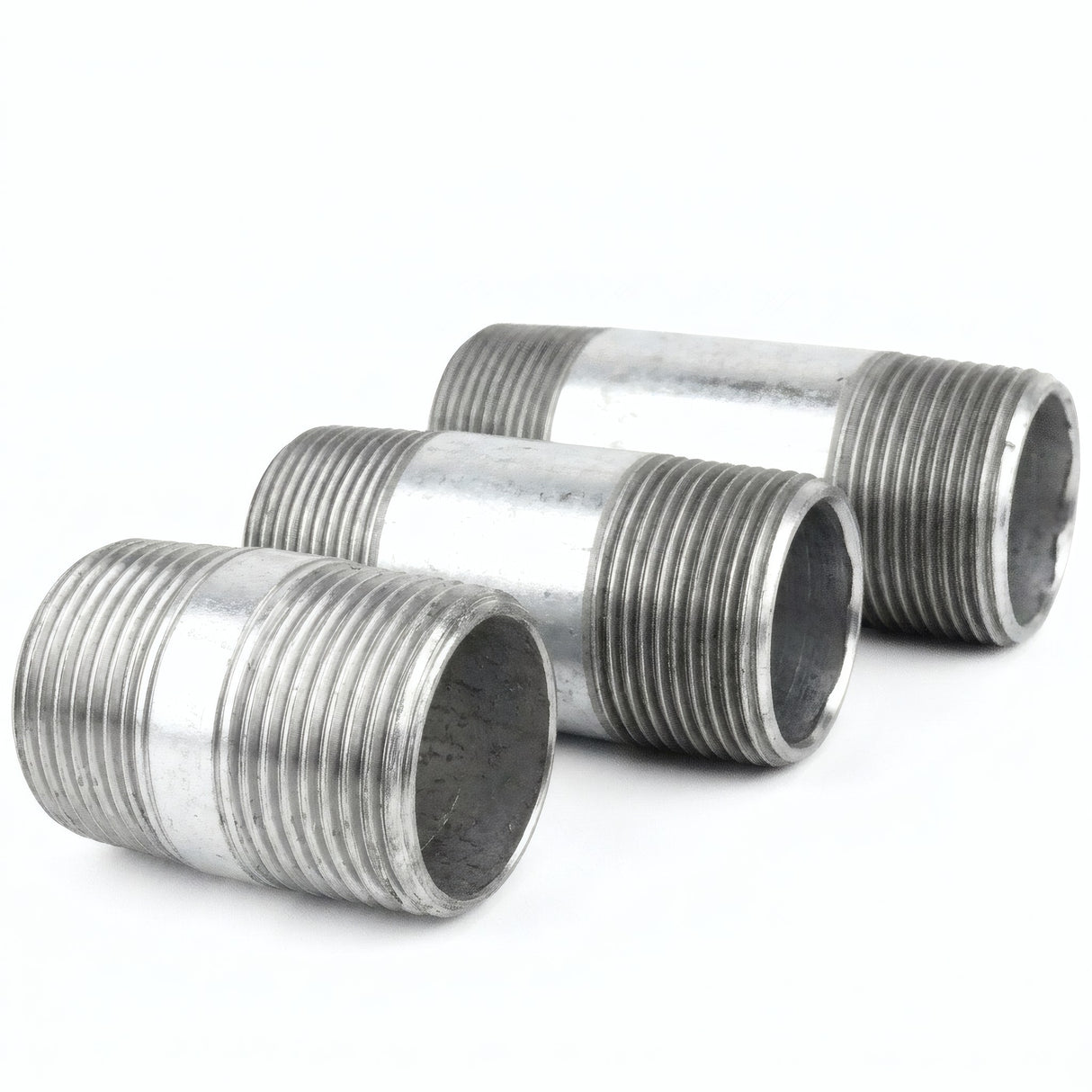 Tube 1''1/4 - 33x42mm acier galvanisé - fileté - photo produit fond blanc 2