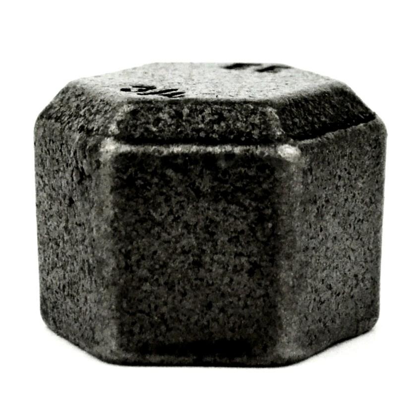 Bouchon plomberie femelle en fonte noire