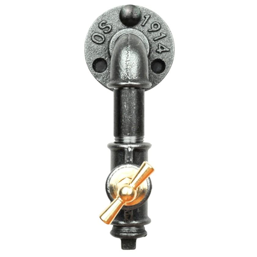 patère industrielle robinet en fonte et laiton