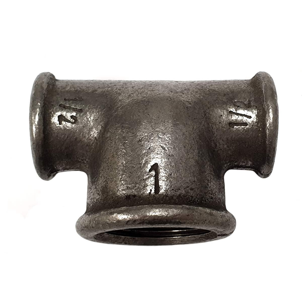 Raccord Té réduit fonte noire Fem/Fem/Fem (15X21)-(26X34)-(15X21)