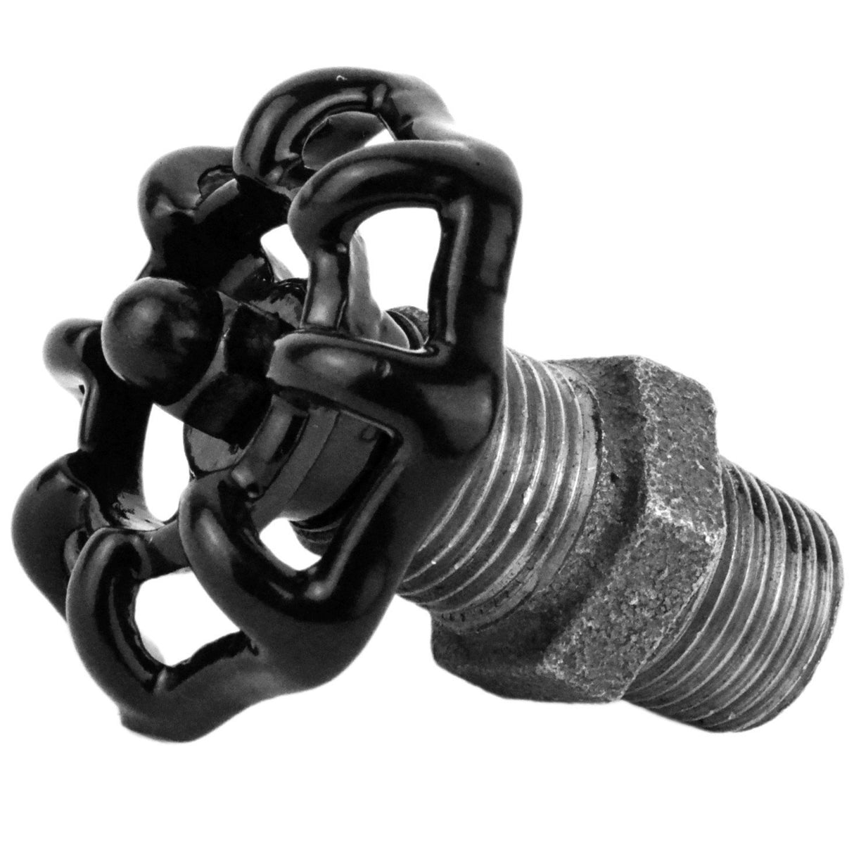 Handrad schwarz 52mm auf Nippel