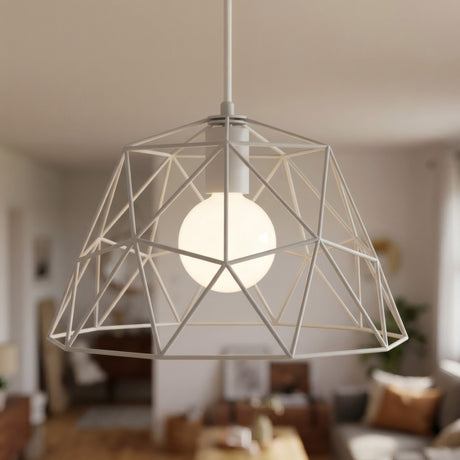 Kuppel-Käfig-Lampenschirm XL Metall Ø 35 cm mit E27-Fassung