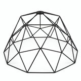 Kuppel-Käfig-Lampenschirm XL Metall Ø 35 cm mit E27-Fassung — Schwarz