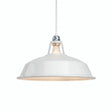Emaillierter Glocken-Lampenschirm Ø 38 cm für E27-Fassung — Weiß