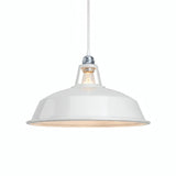 Emaillierter Glocken-Lampenschirm Ø 38 cm für E27-Fassung — Weiß