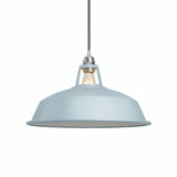 Emaillierter Glocken-Lampenschirm Ø 38 cm für E27-Fassung — Himmelblau