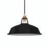 Emaillierter Glocken-Lampenschirm Ø 38 cm für E27-Fassung — Schwarz