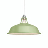 Emaillierter Glocken-Lampenschirm Ø 38 cm für E27-Fassung — Wiesengrün