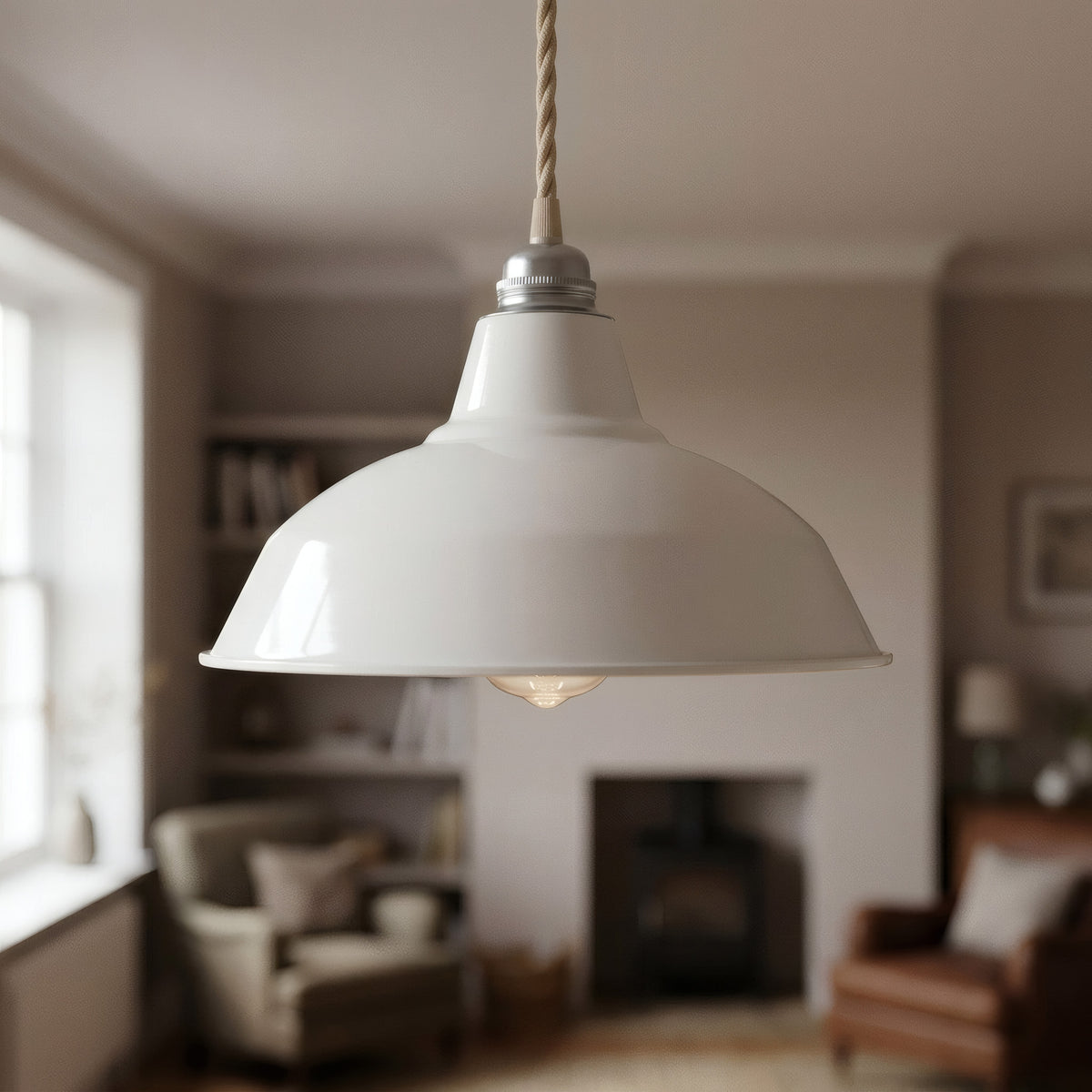 Konischer Lampenschirm aus Metall Ø 30 cm für E27-Fassung