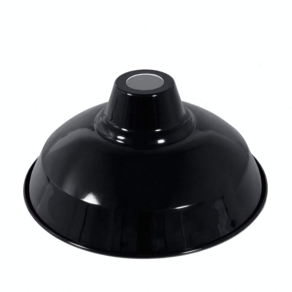 Konischer Lampenschirm aus Metall Ø 30 cm für E27-Fassung — Schwarz