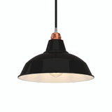 Konischer Lampenschirm aus Metall Ø 30 cm für E27-Fassung — Schwarz
