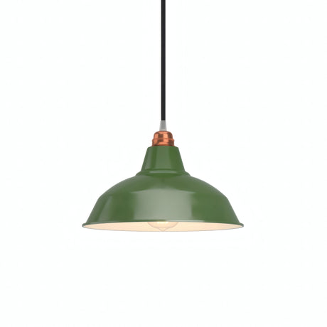 Konischer Lampenschirm aus Metall Ø 30 cm für E27-Fassung — Grün