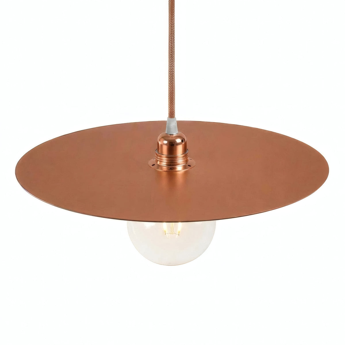 Scheiben-Lampenschirm aus Eisen Ø 40 cm für E27-Fassung — Kupfer