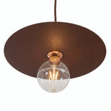 Scheiben-Lampenschirm aus Eisen Ø 40 cm für E27-Fassung — Corten-Optik