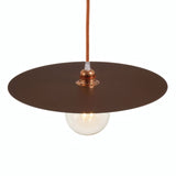 Scheiben-Lampenschirm aus Eisen Ø 40 cm für E27-Fassung — Corten-Optik