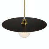 Scheiben-Lampenschirm aus Eisen Ø 40 cm für E27-Fassung — Schwarz