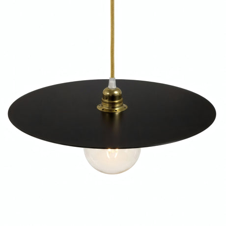 Scheiben-Lampenschirm aus Eisen Ø 40 cm für E27-Fassung — Schwarz