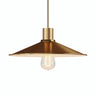 Flacher emaillierter Lampenschirm Ø 30 cm für E27-Fassung — Weiß und satinierte Bronze