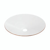 Flacher emaillierter Lampenschirm Ø 30 cm für E27-Fassung — Weiß und satiniertes Kupfer