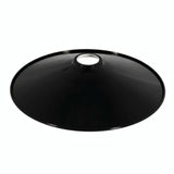 Flacher emaillierter Lampenschirm Ø 30 cm für E27-Fassung — Weiß und Schwarz