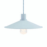 Flacher emaillierter Lampenschirm Ø 30 cm für E27-Fassung — Himmelblau